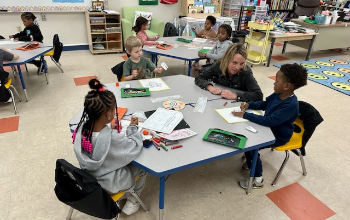 Pre-K students at work