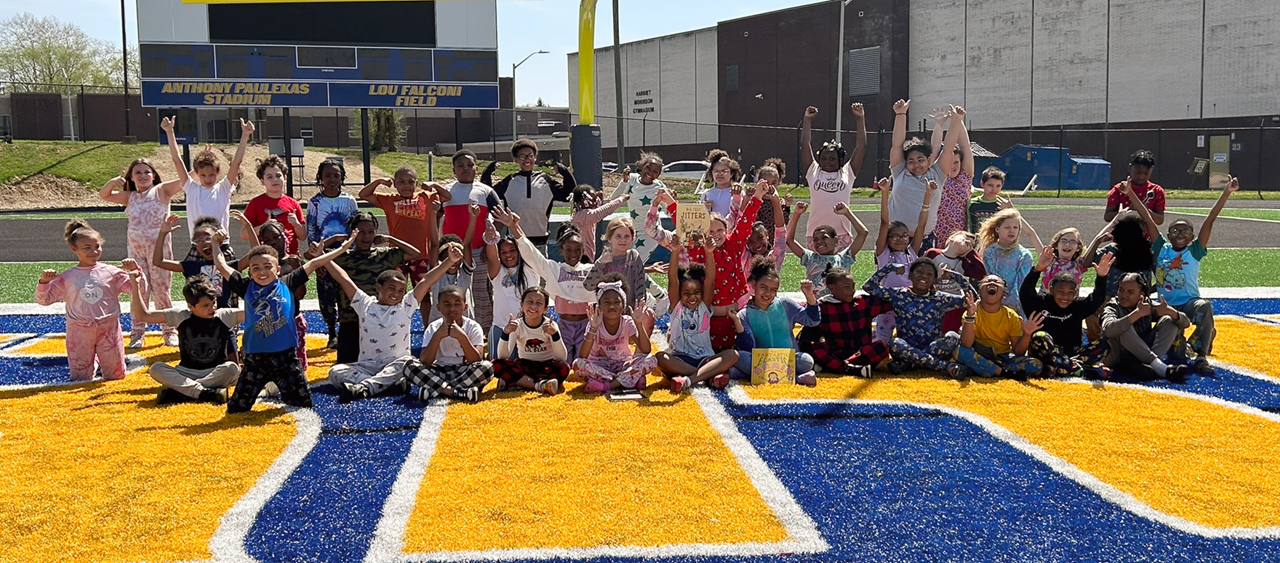 Third grade students prepare for the PSSA test outdoors